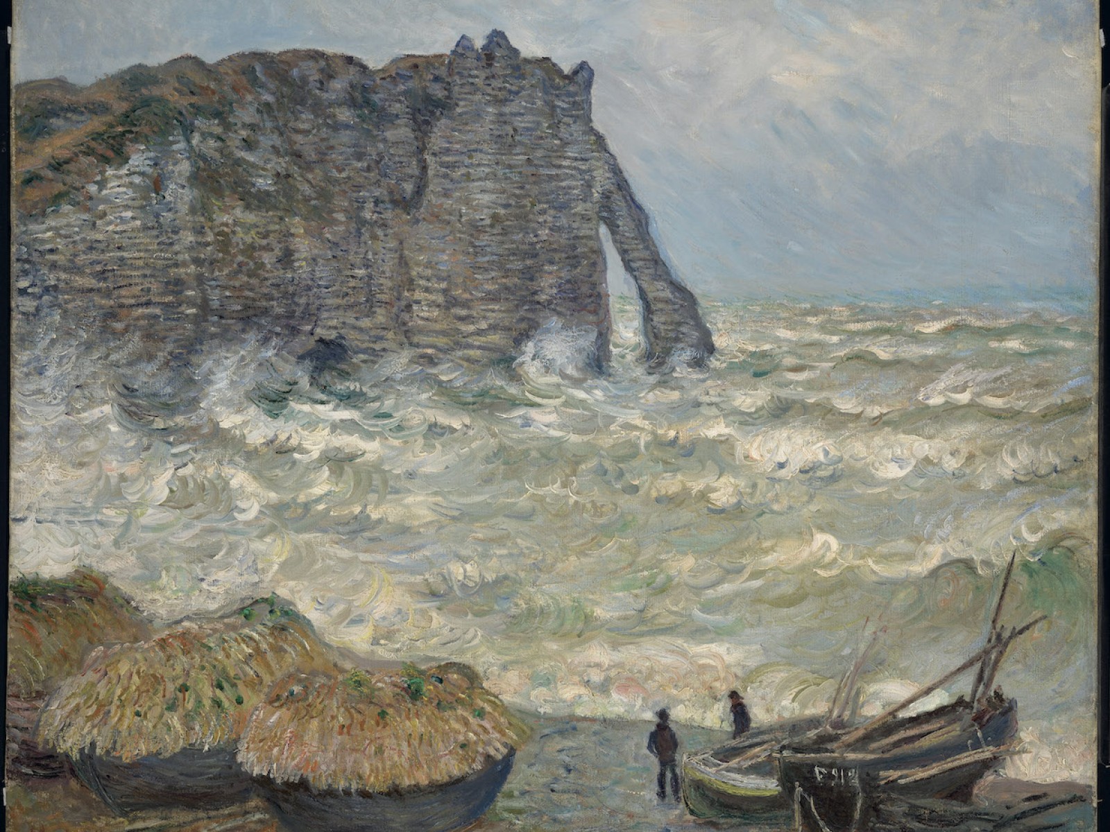 Claude MONET Mer agitée à Etretat MBA Lyon N17-786